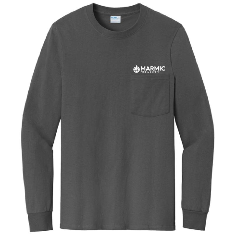 T-shirt TALL Cotton Long Sleeve with Pocket (100% Cotton) - Image 2