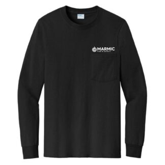 T-shirt TALL Cotton Long Sleeve with Pocket (100% Cotton)