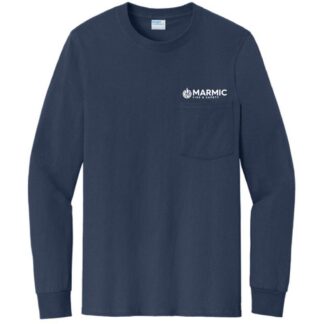 T-shirt Cotton Long Sleeve with Pocket (100% Cotton)