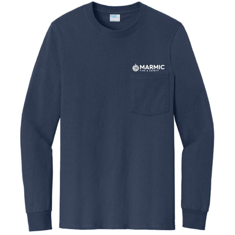 T-shirt TALL Cotton Long Sleeve with Pocket (100% Cotton) - Image 3